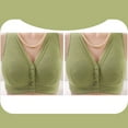 thumbnail image 4 of Itsame 2 Pack Everyday Casual Bra Set Womens Full Support Bra Standard Straps Cotton Wireless Comfort Bralette Green Size L, 4 of 4