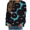 thumbnail image 1 of Sudadera para mujer Otoño Sudaderas Moda Impreso Camiseta suelta Blusa de manga larga Cuello redondo Tops casuales Odeerbi ODB-5, 1 of 5
