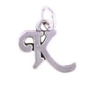 thumbnail image 1 of Sterling Silver 20" 1mm Box Chain Scrolled Letter K Pendant Necklace, 1 of 2