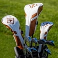 thumbnail image 2 of Izzo Golf Premium Club Headcover Set White/Camel, 2 of 3