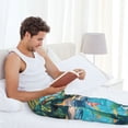 thumbnail image 5 of Zufioo Tropical Poolside Relaxation Mens Pajama Pants Sleep & Lounge Pants Sleepwear Pants(Available in Big & Tall)-Medium, 5 of 6