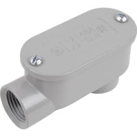 Halex 59512 Service Entrance Elbow, Threaded, Aluminum, 2.44 in H x 2.56 in W x 5.56 in D