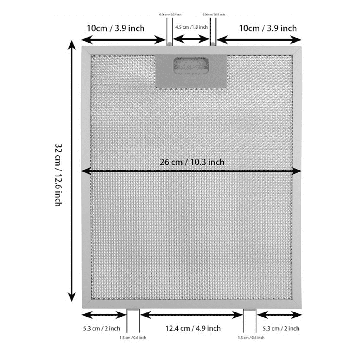 4PCS Cooker Hood Filters Metal Mesh Extractor Vent Filter 320X260mm Kitchens Hoods Oil Filter Range Hood Grease