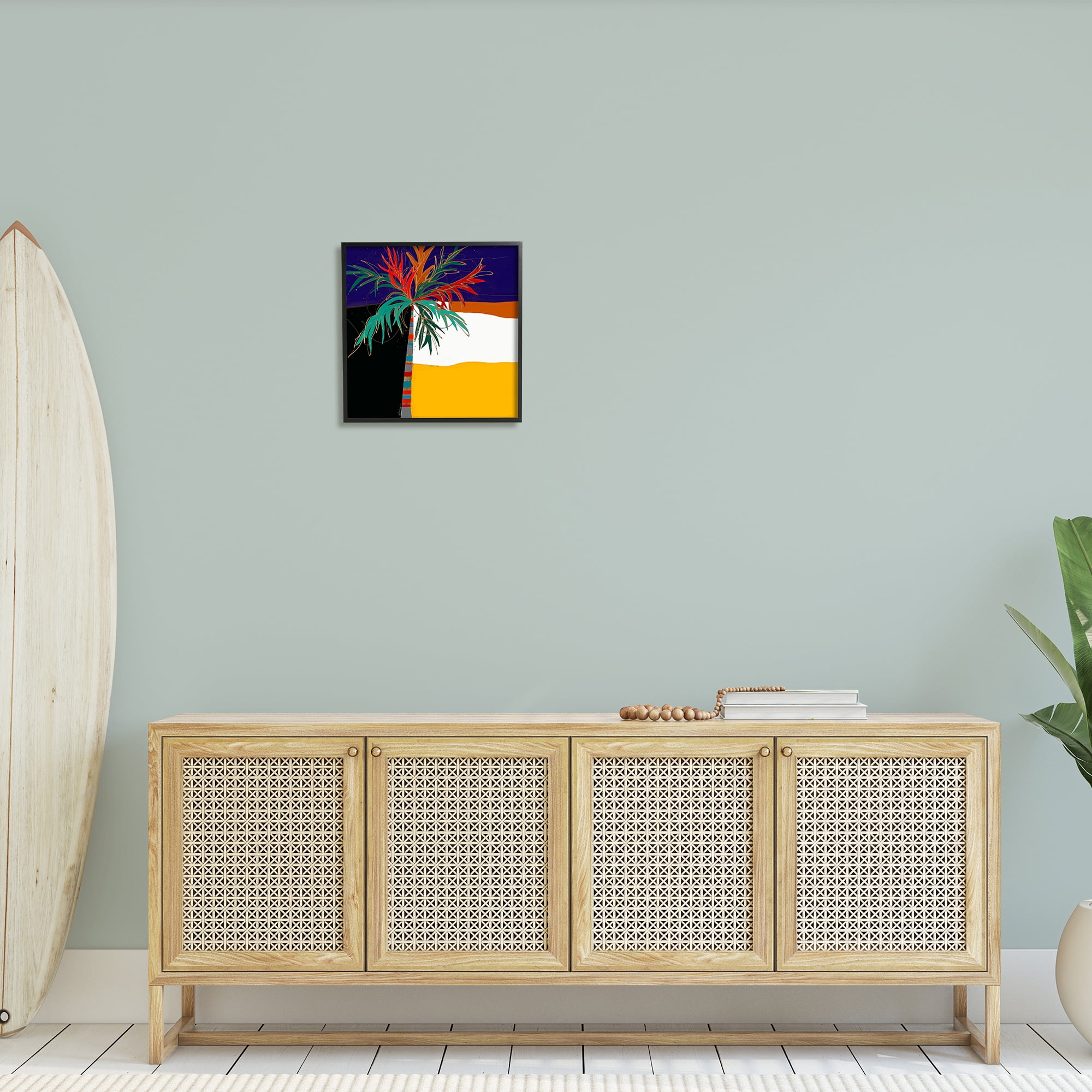 Stupell Industries Abstract Tropical Palm Tree Bold Blocked Pattern, 17 x 30,Design by Third and Wall