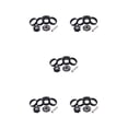 thumbnail image 1 of Advancent CANSUCC 8 unids/set aleación bicicletas de montaña auriculares espaciador portátil Universal antioxidante al aire libre ciclismo Type2 NO2, 1 of 6