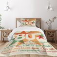thumbnail image 3 of Ambesonne Party Quilted Bedspread Set 2 Pcs, World Happy Birthday, Twin Size, Pale Vermilion and Green, 3 of 6