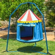 Fitness Reality Kids Hanging Play Tent and Support Stand, Backyard, Outdoor and Indoor, 3-8 Years Olds, 350 Lbs Weight Capacity