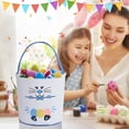 thumbnail image 3 of Under 10 Hangs Cute Animal Basket Holiday Rabbit Bunny Printed Canvas Gift Carry Candy Bag, 3 of 3