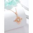 thumbnail image 4 of Celtic Witches Knot Necklace 925 Sterling Silver Rose Gold Nudo de Bruja Plata 925 Original Collar with Moonstone Witchy Jewelry Gift for Women Mom Her, 4 of 10