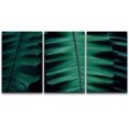 thumbnail image 3 of PixonSign Canvas Print Wall Art Set Green Jungle Leaf Trio Botanical Wilderness Photography Modern Art Contemporary Portrait Colorful Multicolor for Living Room, Bedroom, Office - 16"x24"x3, 3 of 5