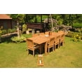 thumbnail image 6 of Grade-A Teak Dining Set: 8 Seater 9 Pc: 122" Caranas Rectangle Table And 8 Lua Stacking Arm Chairs Outdoor Patio WholesaleTeak #51LU2909, 6 of 6