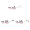 thumbnail image 1 of Gafas de sol Sonducket rectangulares de estilo punk metal con prevención de rayos UV sin marco para hombre elegante oro gris, 1 of 6