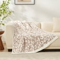 thumbnail image 4 of Snuggle Sac Modern Beige Leopard Knitted Throws, 60" x 80", 4 of 4