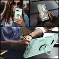 thumbnail image 5 of SaniMore for Google Pixel 7A Multi-Functional Case, 3-Layer Protection Magnetic Cover Support Car Mount & 360° Rotatable Metal Ring Kickstand Full Body Shockproof Protective Shell, Green, 5 of 7