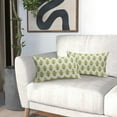 thumbnail image 6 of Sage Green Yellow Floral Lumbar Pillow Covers 12x20 Set of 2 Spring Flower Leaves Print Rectangle Decorative Throw Pillow Cases Outdoor Farmhouse Decoration for Sofa Couch Bed, 6 of 6