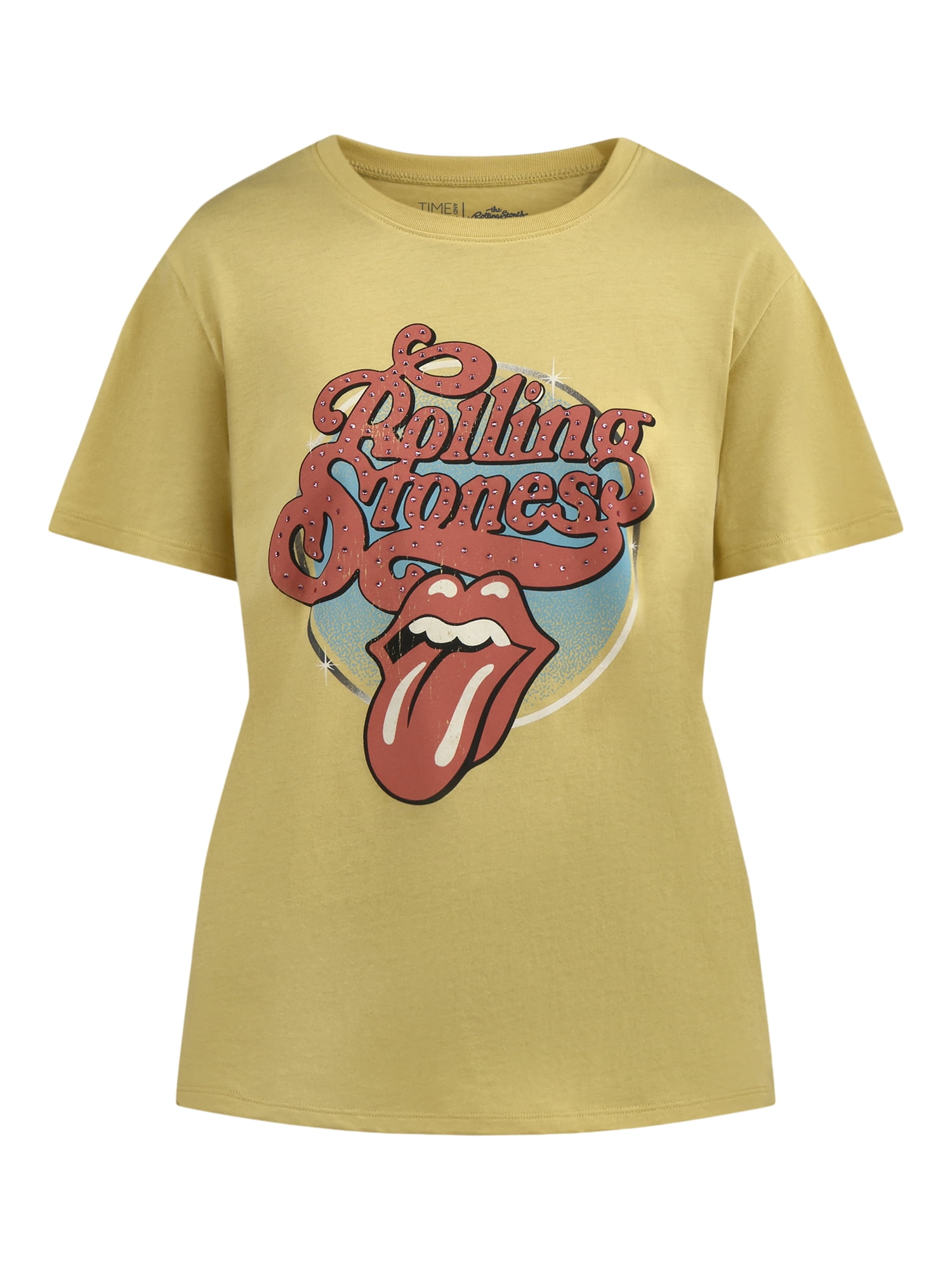 Time and Tru The Rolling Stones Vintage Logo Women's Graphic Tee, Sizes XS-XXXL
