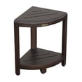 thumbnail image 4 of DecoTeak® SnazzyCorner® Fully Assembled 18"H Teak Wood Corner Shower Bench with Shelf in Woodland Brown Finish, 4 of 11
