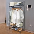 thumbnail image 3 of Heavy Duty Clothing Garment Rack Rolling Clothes Organizer Rails Hanging Shelves, 3 of 12