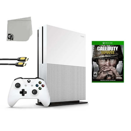 Microsoft Xbox One S 500GB Gaming Console White with Call of Duty- WW2 BOLT AXTION Bundle Used