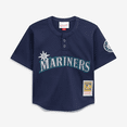 thumbnail image 2 of Toddler Mitchell & Ness Ken Griffey Jr. Navy Seattle Mariners Cooperstown Collection Mesh Batting Practice Jersey, 2 of 7