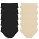 thumbnail image 1 of TrowBridge-Conjunto de bragas sin costuras para mujer, ropa interior con borde ondulado, lencería de satén de seda acogedora, calzoncillos respetuosos con la piel, 10 piezas, 1 of 4