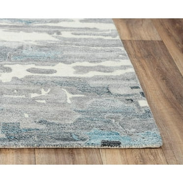 Alora Decor Spirit 7'6" x 9'6" Abstract Gray/Ivory Hand Tufted Area Rug