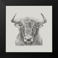 thumbnail image 2 of Harper, Ethan 20x20 Black Modern Framed Museum Art Print Titled - Black and White Bull, 2 of 5