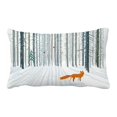 thumbnail image 1 of Funda De Almohada Paisaje De Bosque Invernal Con Zorro ABPHQTO 50x75 cm, 1 of 1