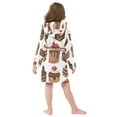 thumbnail image 7 of FORMRS Niños Bathrobe Unisex Hooded Robe Soft Plush Pajamas Sleepwear, Size 10-12T, White Sweet Cakes, 7 of 7