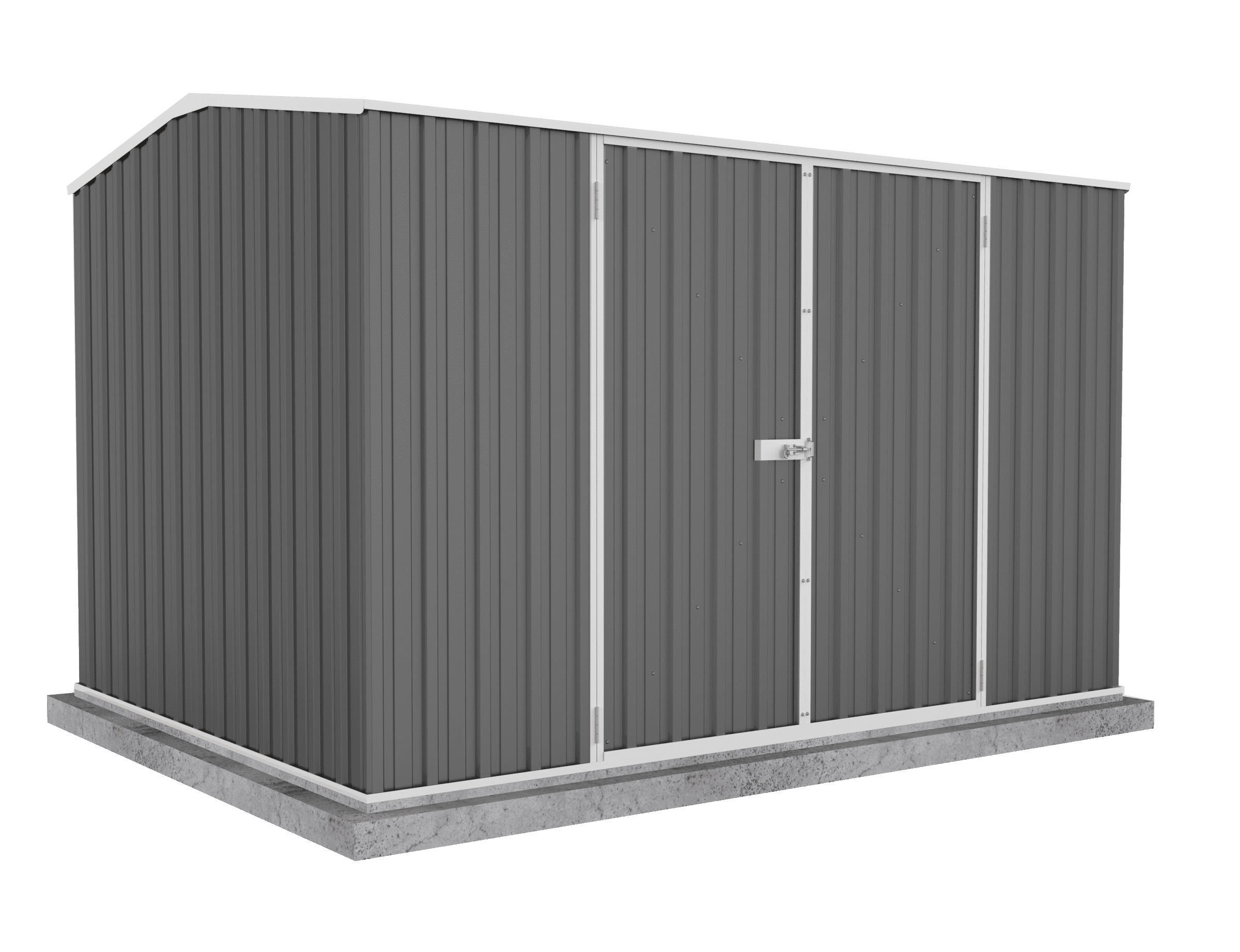 Absco Sheds Premier 10 x 7 ft. Galvanized Steel and Metal Storage Shed, Gray