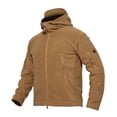 thumbnail image 1 of Chaqueta polar táctica militar cálida con capucha para hombre (XXL), 1 of 4