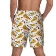 thumbnail image 2 of Lsque Mens Swim Trunks Pizza Slices Pattern - Bathing Suit Compression Liner - Beach Swim Shorts Swimwear - (S-3XL) - Stretch Quick Dry -X-Large, 2 of 9