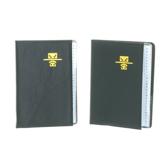 Lot of 2 Mini Vinyl Address Books 4" x 3" Phone Book K6885-01