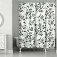 thumbnail image 2 of Creative Products Monochromatic Floral Bunch 71x74 Shower Curtain, 2 of 2