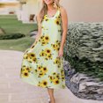 thumbnail image 2 of Vestido HUOGUO Fashion para mujer, casual, con cuello en V, estampados de verano, 2 of 5