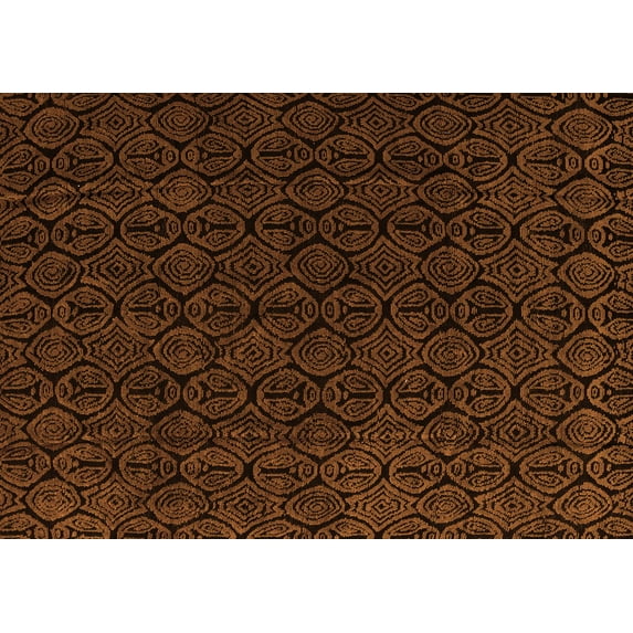 Ahgly Company Indoor Rectangle Abstract Orange Modern Area Rugs, 6' x 9'
