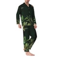 thumbnail image 2 of Kdxio Palm Leaves And Exotic Birds Men’s Pajama Set Pajamas For Men 2 Piece PJ Set with Men Pajama Pants and Long Sleeve T-Shirt Lounge Set-XX-Large, 2 of 7