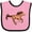 Pink and Black, variant on Inktastic Galloping Brown Horse-stylized Illustration Boys or Girls Baby Bib