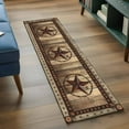 thumbnail image 4 of Western Farmhouse Large Area Rugs for Bedroom Living Room, Soft Non Slip Carpet Bedside Rug, Primitive Rustic Country Retro Texas Star Rectangular Floor Cover Kitchen Accent Rug 2'x6' for Office, 4 of 9