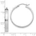 thumbnail image 5 of Auriga Fine Jewelry 10K White Gold 4mm Hoop Earrings for Women (L-28mm; W-4mm), 5 of 5