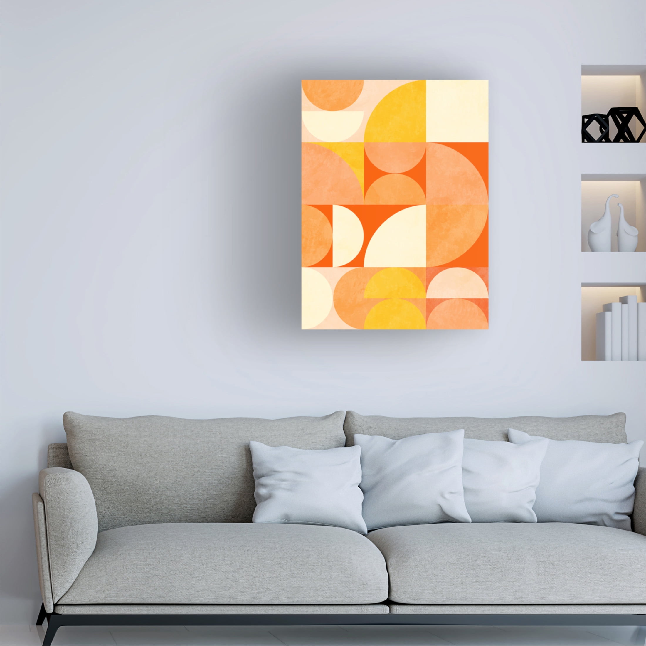 Trademark Fine Art Ana Rut Bre Spring Mid Rhapsody Orange 3 Canvas Wall Art