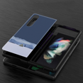 thumbnail image 2 of For Samsung Galaxy Z Fold 4 Leather Case Colorful Stitch Slim Hard PC Anti-Scratch Shockproof Protection Folding Hard Case, 2 of 4