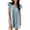 Light Blue, variant on Sakmal V-Neck Casual Summer Dresses for Women Black Mid-Length Pleated Solid Sleeveless Ruffle Shift Dress