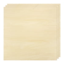 Uxcell 3pcs Basswood Sheet 10" x 10" x 1/8" Unfinished Wood Plywood Boards for Painting Crafts, Laser, Cutting, Engraving