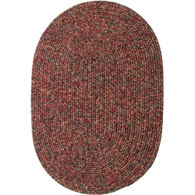 Rhody Rug Sandi Tweed Indoor-Outdoor Oval Braided Rug, 5 x 8 ft, Reversible, Stain Resistant