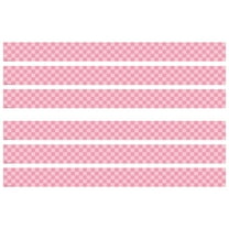 Teacher Created Resources Cool for School Pink Checkers Straight Border Trim, 35 Feet Per Pack, 6 Packs