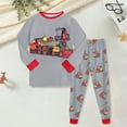 thumbnail image 2 of KPOPLK Kids Boys Pajamas 2-Piece Soft Cotton Long Sleeve Shirts Pants Set Winter Clothes Toddler Sleepwear Kids Pjs Outfit Grey Size 2-3 Years, 2 of 7