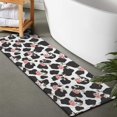 thumbnail image 2 of White Cow Black Spot Pattern Bathroom Rugs Mat,Non Slip Microfiber Bathroom Rug,Rubber Backing,Soft Bathroom Mats for Bathroom Floor,Tub and Shower,47x17in(120x43cm), 2 of 5