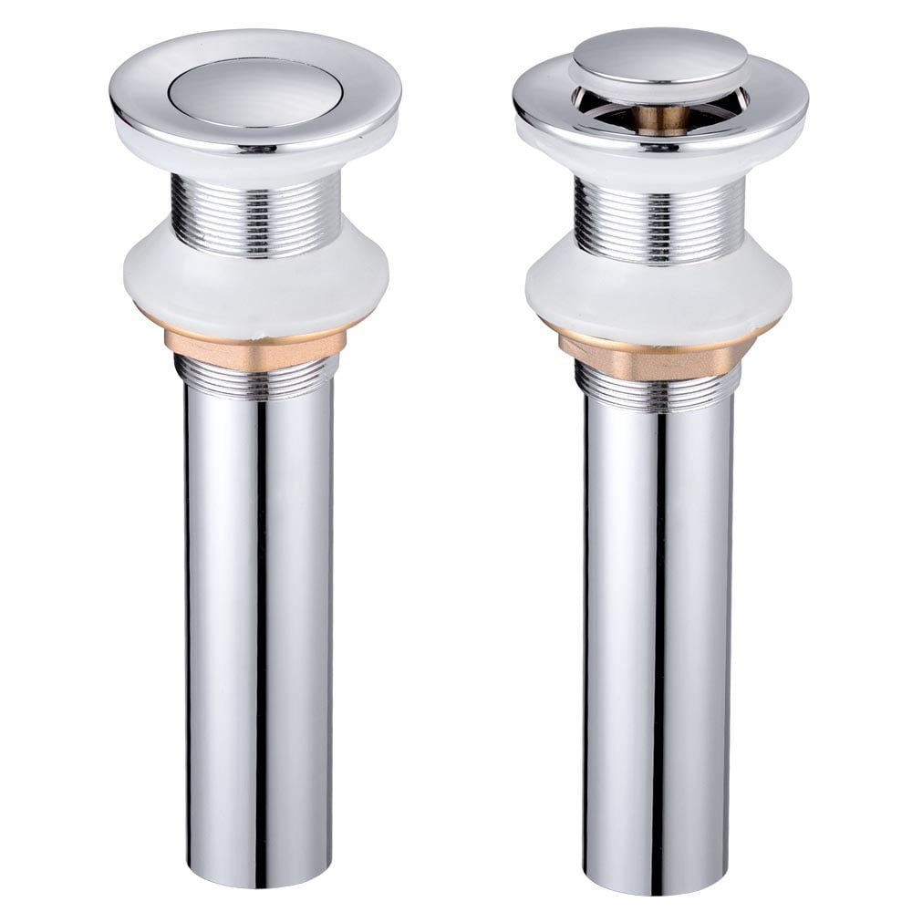 1 1 2 Bathroom Sink Overflow Or Non Overflow Brass Pop Up Drain Assembly Opt Walmart Com Walmart Com