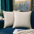 thumbnail image 2 of Smiry Set of 2 Decorative Linen Throw Pillow Covers ,18"x18", Beige Square Cushion Covers Pillow Case for Couch Sofa Bed, 2 of 6